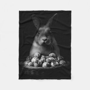 Y2k Easter Rabbit Basket Vintage Wash Aesthetic Fleece Blanket