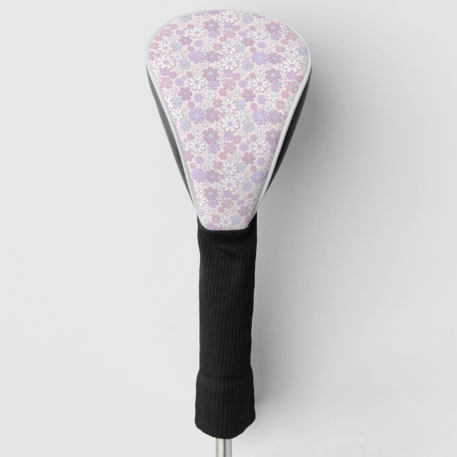 Y2K Flower Pattern Golf Head Cover (Front)