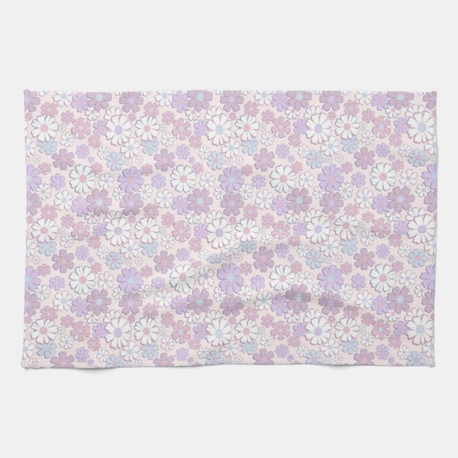 Y2K Flower Pattern Kitchen Towel (Horizontal)