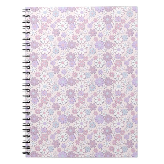 Y2K Flower Pattern Notebook (Front)