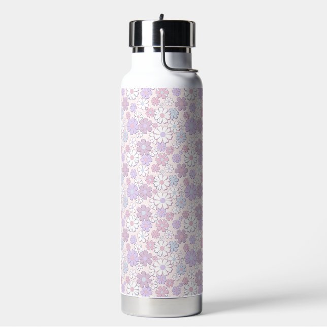 Y2K Flower Pattern Water Bottle (Left)