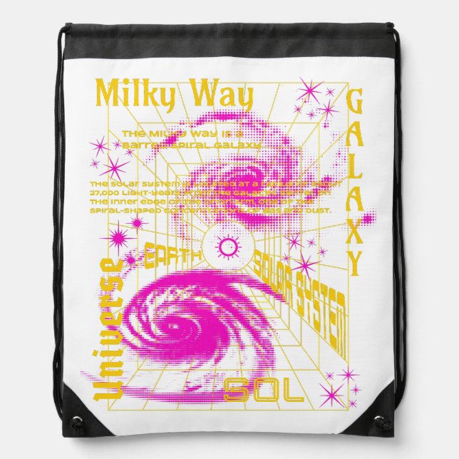 Y2K Galaxy Drawstring Bag (Front)