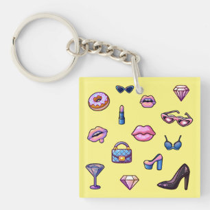 Y2K glamour girl set Keychain