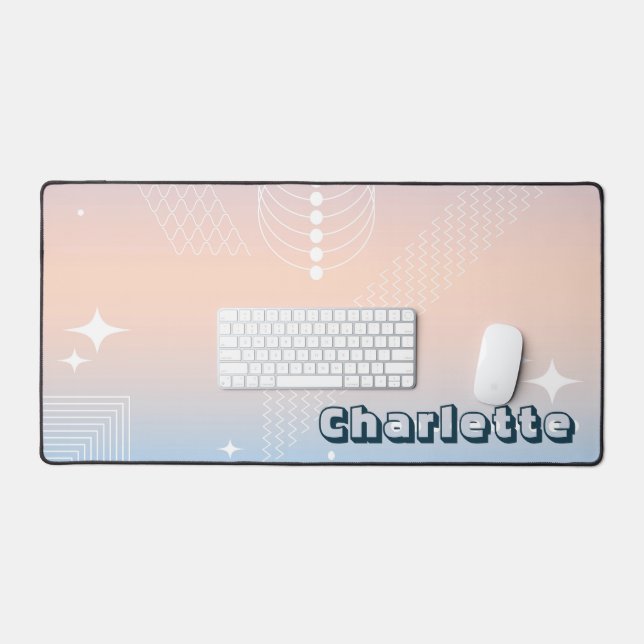 Y2k Gradient Personalized Name  Desk Mat (Keyboard & Mouse)
