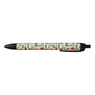 Y2K Grunge Love Typography Pattern Pen