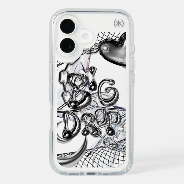 Y2K iPhone Case with 3D Metallic Design (Front)