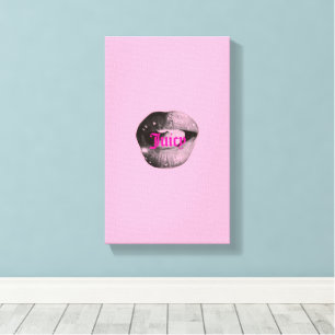 Y2K Lips Portrait – Glossy Esthetic Pop Art Print