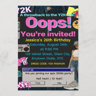 Y2K Party Invitation