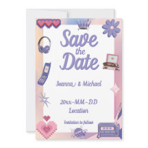 Y2K Pink Purple 2000s Retro Tech Geek Love Wedding