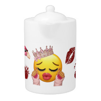Y2K Princess Emoji Aesthetic Cute Teapot