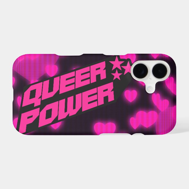 Y2K Queer Power Pride iPhone Case (Back Horizontal)