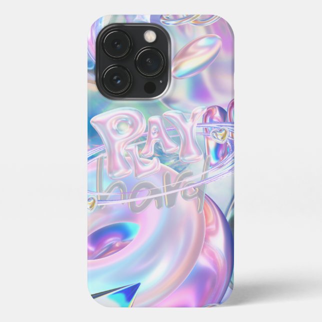 Y2K rainbow hologram style unique for iphone iPhone Case (Back)