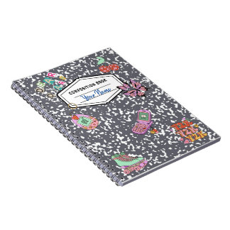 Y2K Retro Gray Composition Notebook
