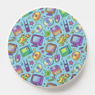 Y2K Retro Tech Aesthetic Doodle Phone Grip