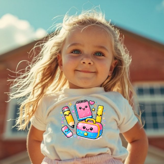 Y2K School Supplies Cute Kids Tee (Creator Uploaded)