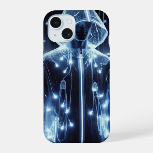 Y2K Transparent Raincoat Illuminate Rain iPhone 15 Case