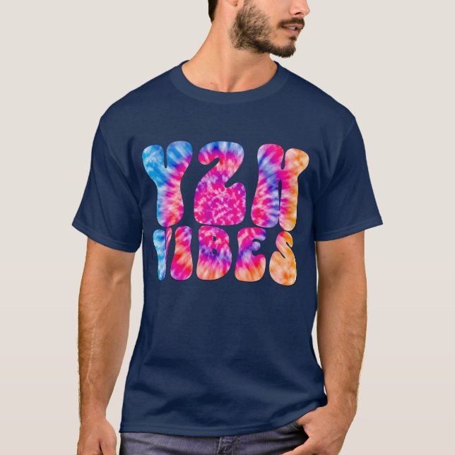 Y2K VIBES Tie Dye Unisex T-Shirt (Front)