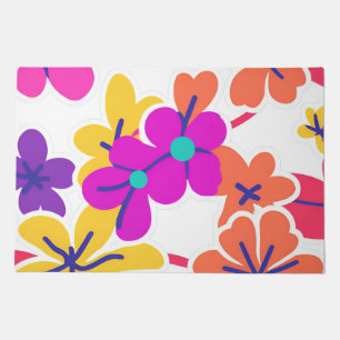 Y2K Wildflower Vibrant Retro Spring Decor Doormat