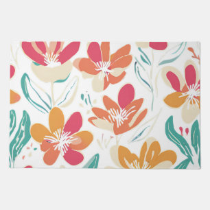 Y2K Wildflower Vibrant Retro Spring Decor Doormat
