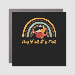 Y’all It’s Fall Y’all Funny Quote Car Magnet