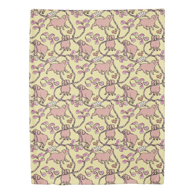 Y D Hilarious pattern Chinese Vietnamese Pig Year Duvet Cover (Front)