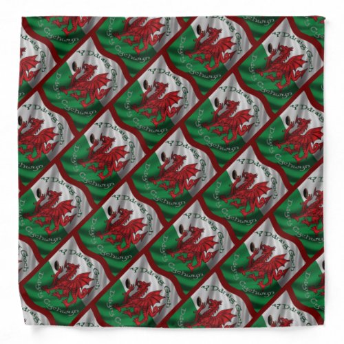 Y Ddraig Goch Ddyry Cychwyn Welsh Rugby And Flag Bandana