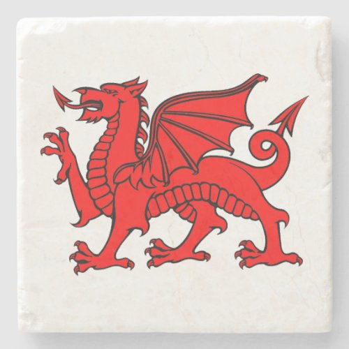 Y Ddraig Goch Welsh Red Dragon Coaster