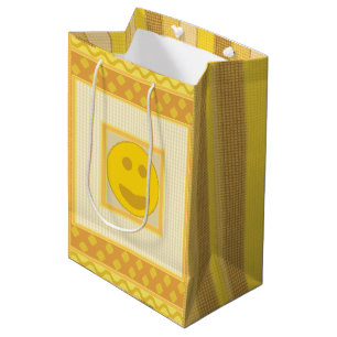 Y&G VStripes Smile Tile Gift Bag