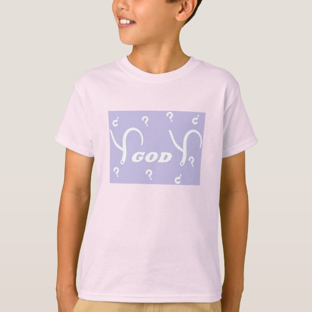 "Y God Y" Lavender Background  T-Shirt (Front)