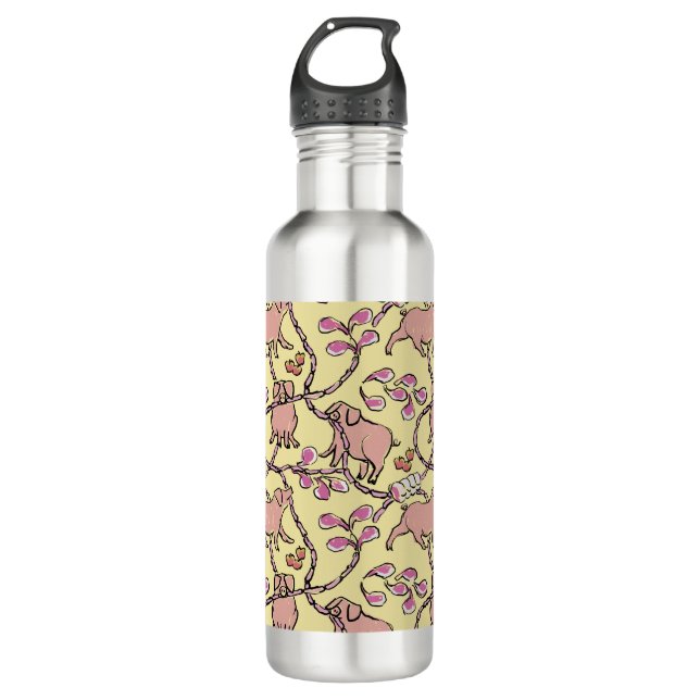 Y Hilarious pattern Chinese Vietnamese Pig Year W Stainless Steel Water Bottle (Front)