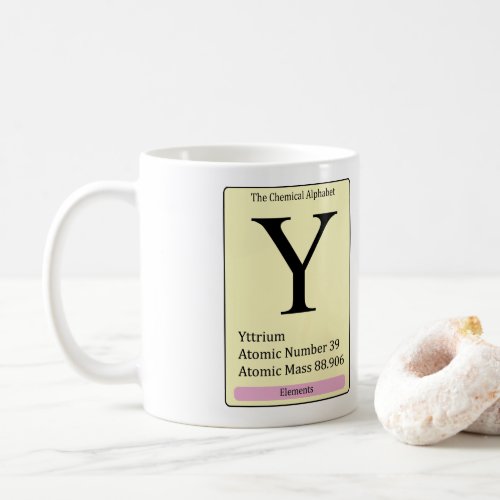 Y initial chemical alphabet mug