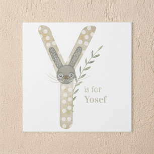 Y is for Custom Name Animal Letter Art