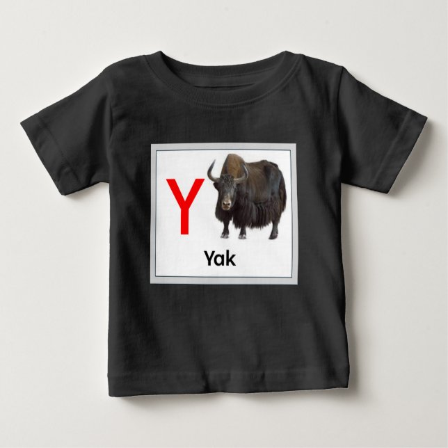 Y is for Yak  Baby T-Shirt (Front)