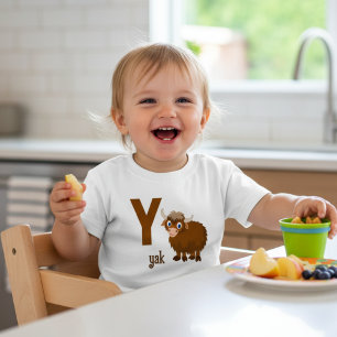 Y is for Yak - Cute Alphabet Animal Toddler T-shirt