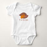 Y Is For Yam Sweet Potato Root Vegetable Foodie Baby Bodysuit at Zazzle