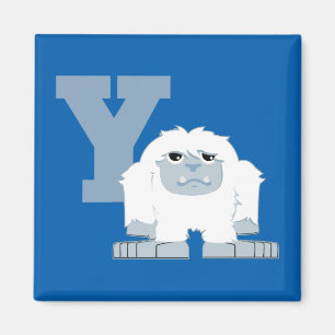 Y is for Yeti Cute Cartoon Yeti Monster Magnet