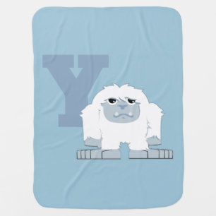 Y is for Yeti Cute Cartoon Yeti Monster Stroller Blanket