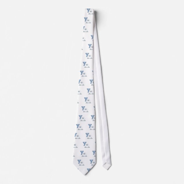 Y is for Yeti Cute Cartoon Yeti Monster Tie (Front)