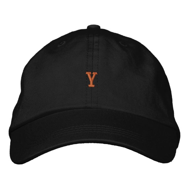 Y Letter Initial Cap- Monogram Embroidered Hat (Front)