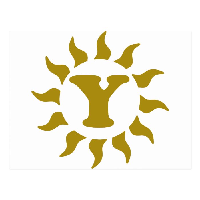 Y Letter Sun.png Post Cards