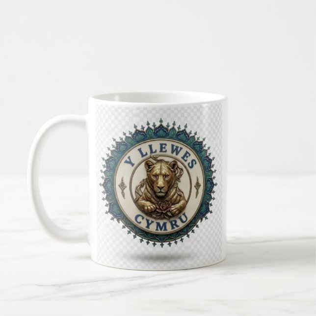 Y Llewes. Lloegr Coffee Mug (Left)