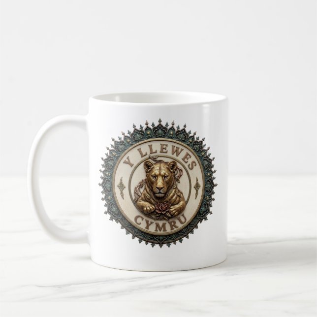Y Llewes. Lloegr Coffee Mug (Left)