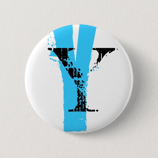 Y monogram pinback button (Front)