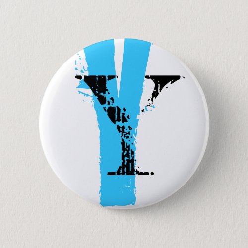 Y monogram pinback button