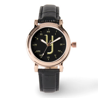 Y Monogrammed with Roman Numerals Watch