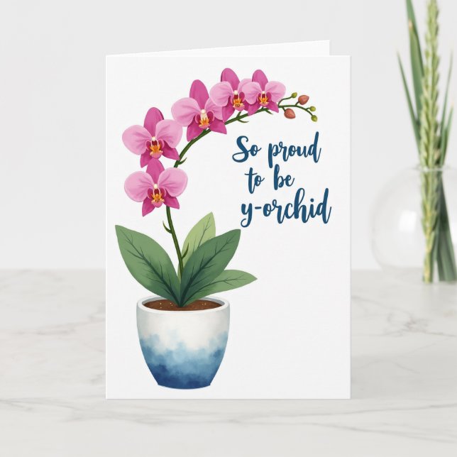 Y Orchid Mothers Day Plant Card (Front)