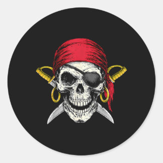 Y Skull Skeleton Halloween Costume Pirate Flag Classic Round Sticker