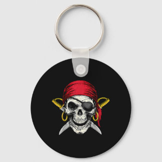 Y Skull Skeleton Halloween Costume Pirate Flag Keychain