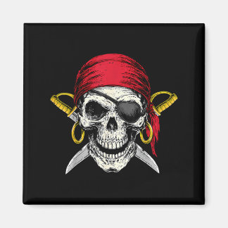 Y Skull Skeleton Halloween Costume Pirate Flag Magnet