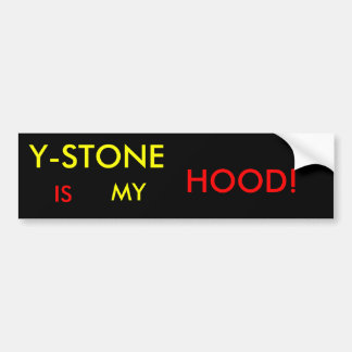 Y-STONE, IS, MY, HOOD! - Customized Bumper Sticker